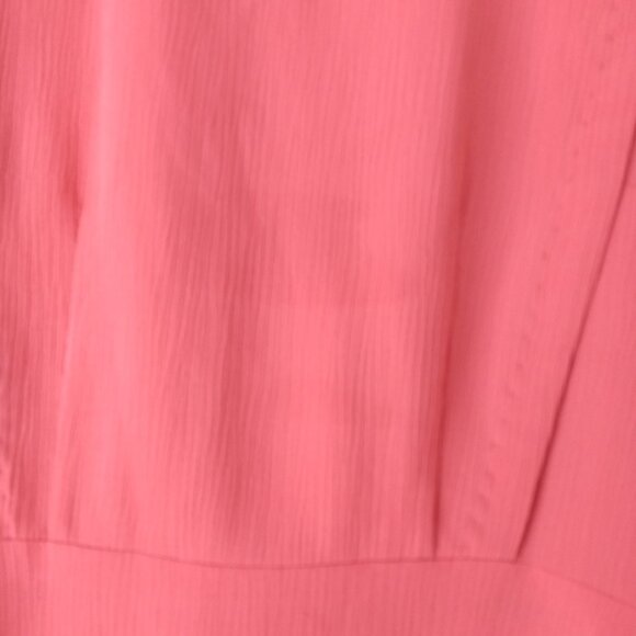 Amish Mennonite Cape Dress 34"B 27.5"W Handmade Modest STAINS Pink Coral Crinkle - Picture 8 of 16